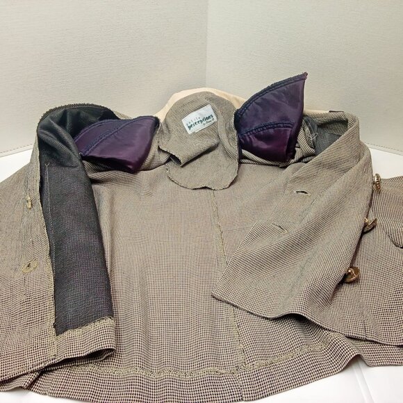 Vintage '80s Perceptions IreneB Blazer Top Border Collar Military-Style Lady(12) - Picture 13 of 14